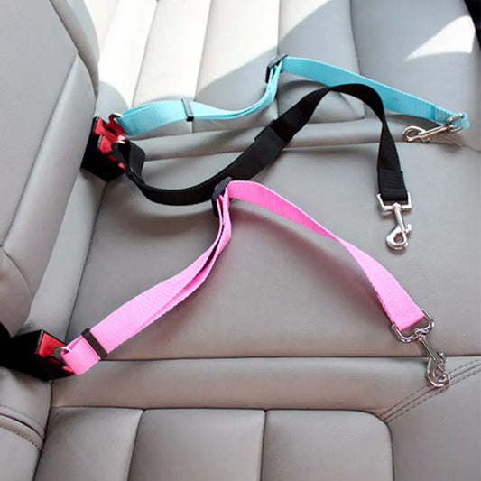 Correa para vehiculo ajustable, para sujetar a tu perro en los viajes,  Click seguro viaja con seguridad.